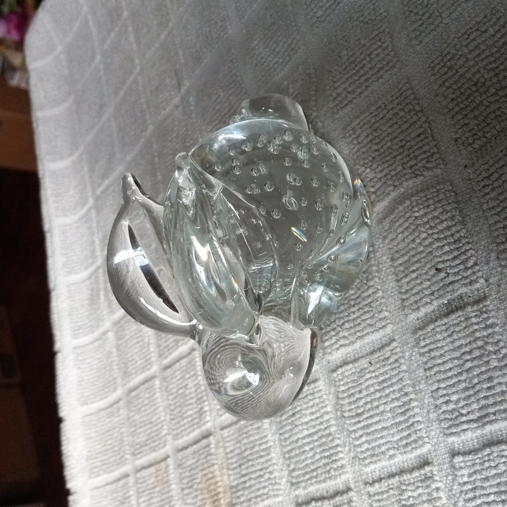 Art Glass Rabbit with controlled bubbles.